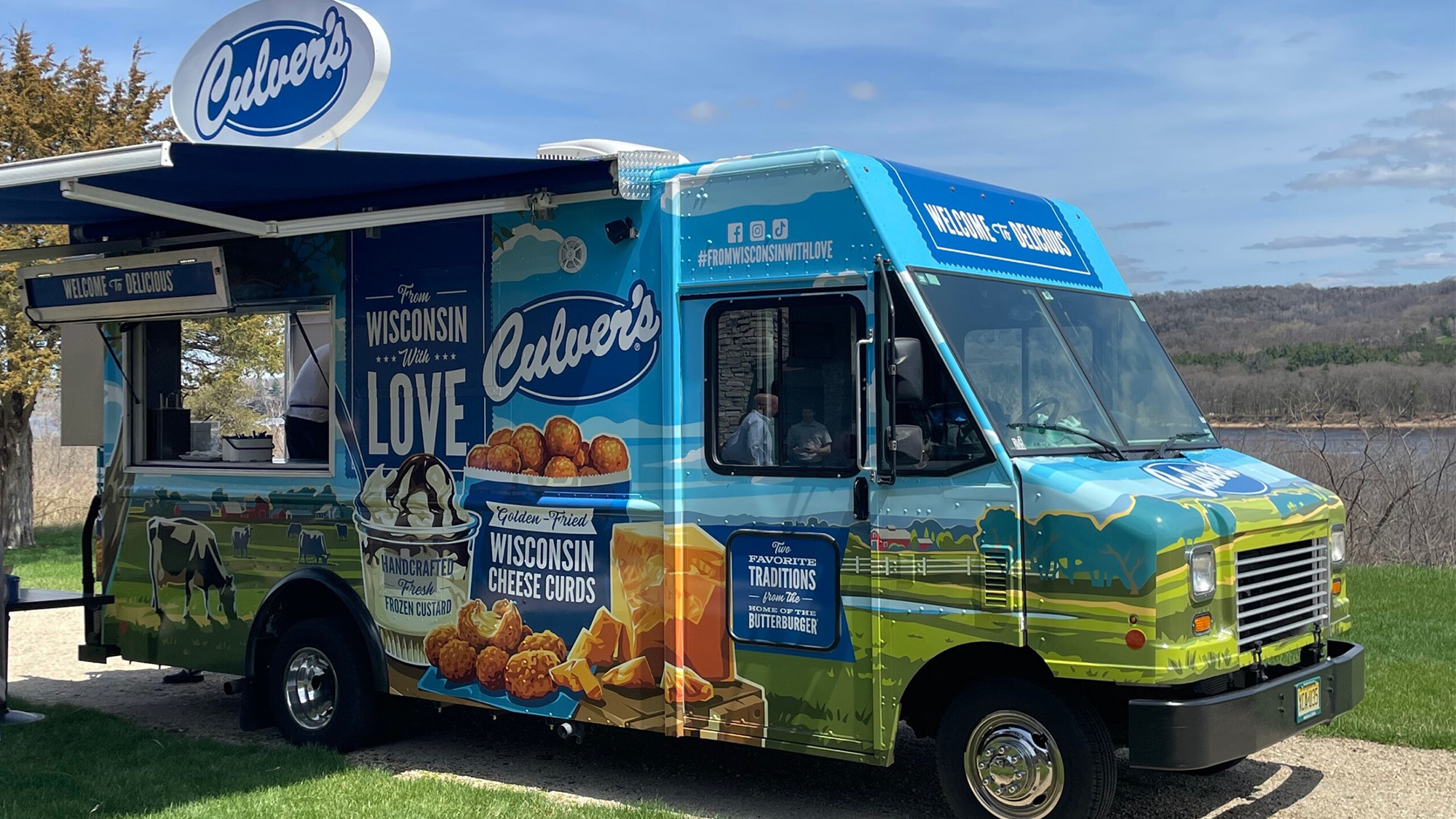 Culver's From Wisconsin With Love food tour truck wrap, designed by Hiebing